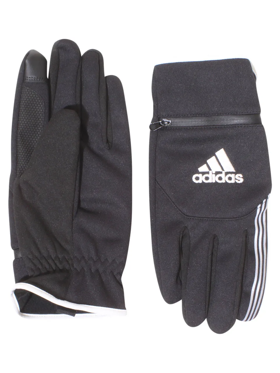 Adidas Men's AWP-Voyager Gloves Running Touchscreen Black/White Sz: Medium/Large