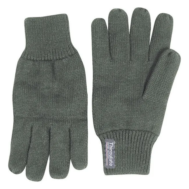 Fladen Thinsulate Thermal Insulated Acrylic Bob Gloves - Green