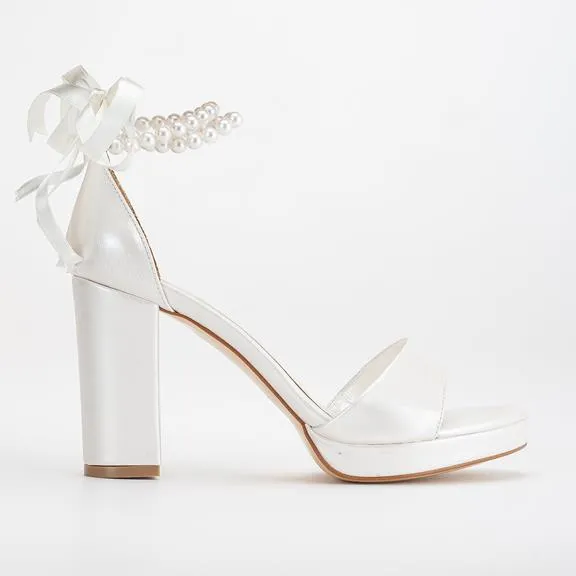 Forever & Always Sandals Platform Renee Ivory White